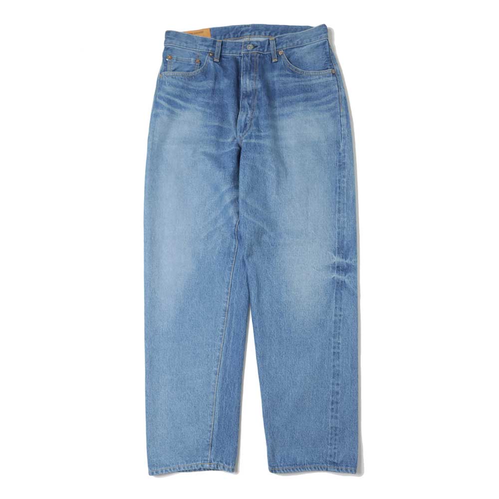 Kaptain Sunshine 5P 지퍼 프론트 데님 팬츠 빈티지 워시