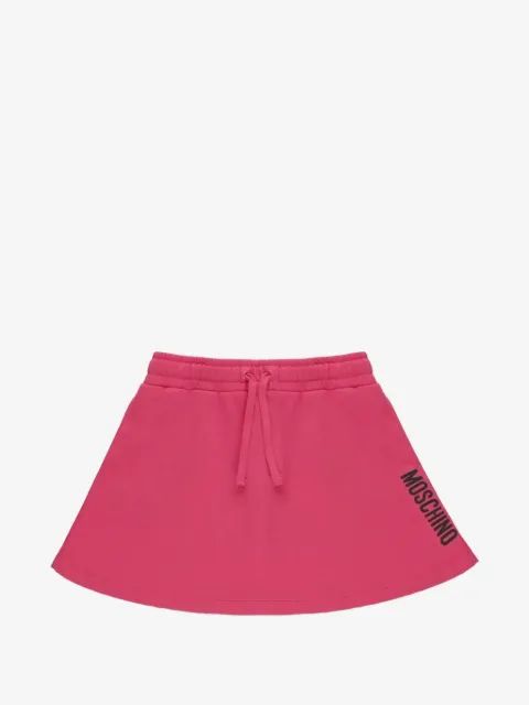 Moschino Kids 로고 프린트 조거 스커트