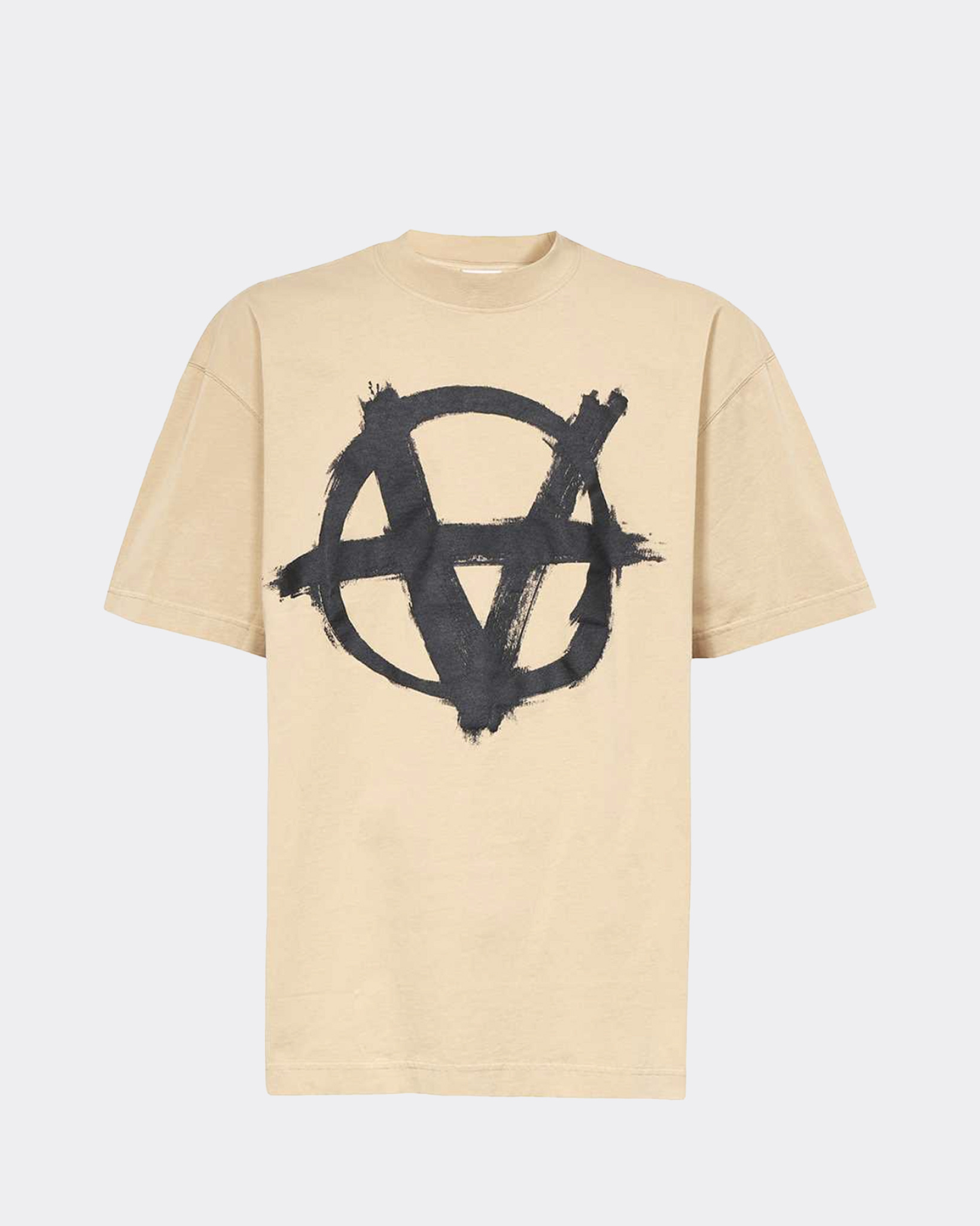VETEMENTS 더블 아나키 로고 티셔츠 브라운