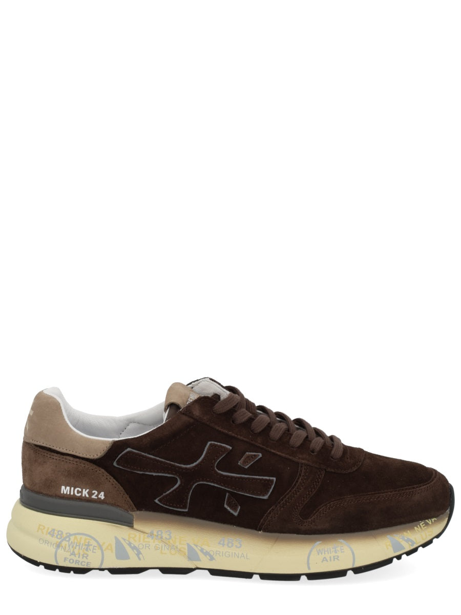 Premiata 믹 7898 다크 브라운 스웨이드 스니커즈