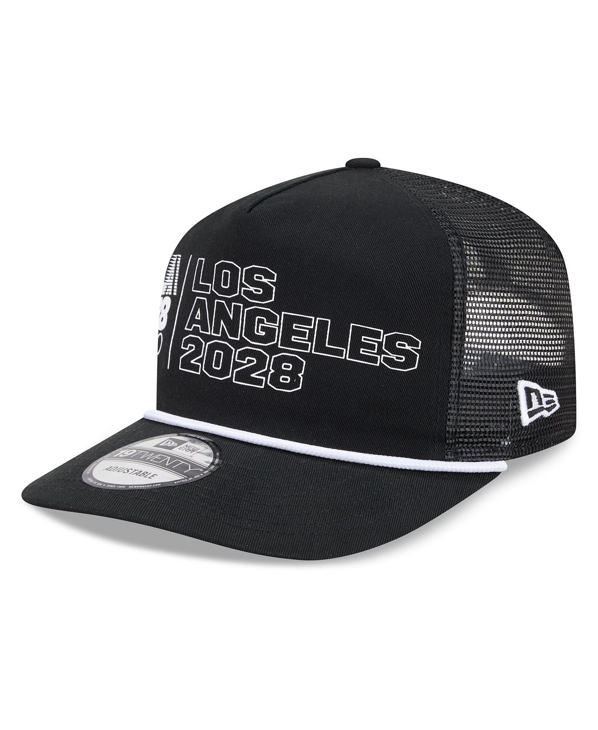 NEW ERA  남성 블랙 LA28 로프 19TWENTY 조절 가능 모자