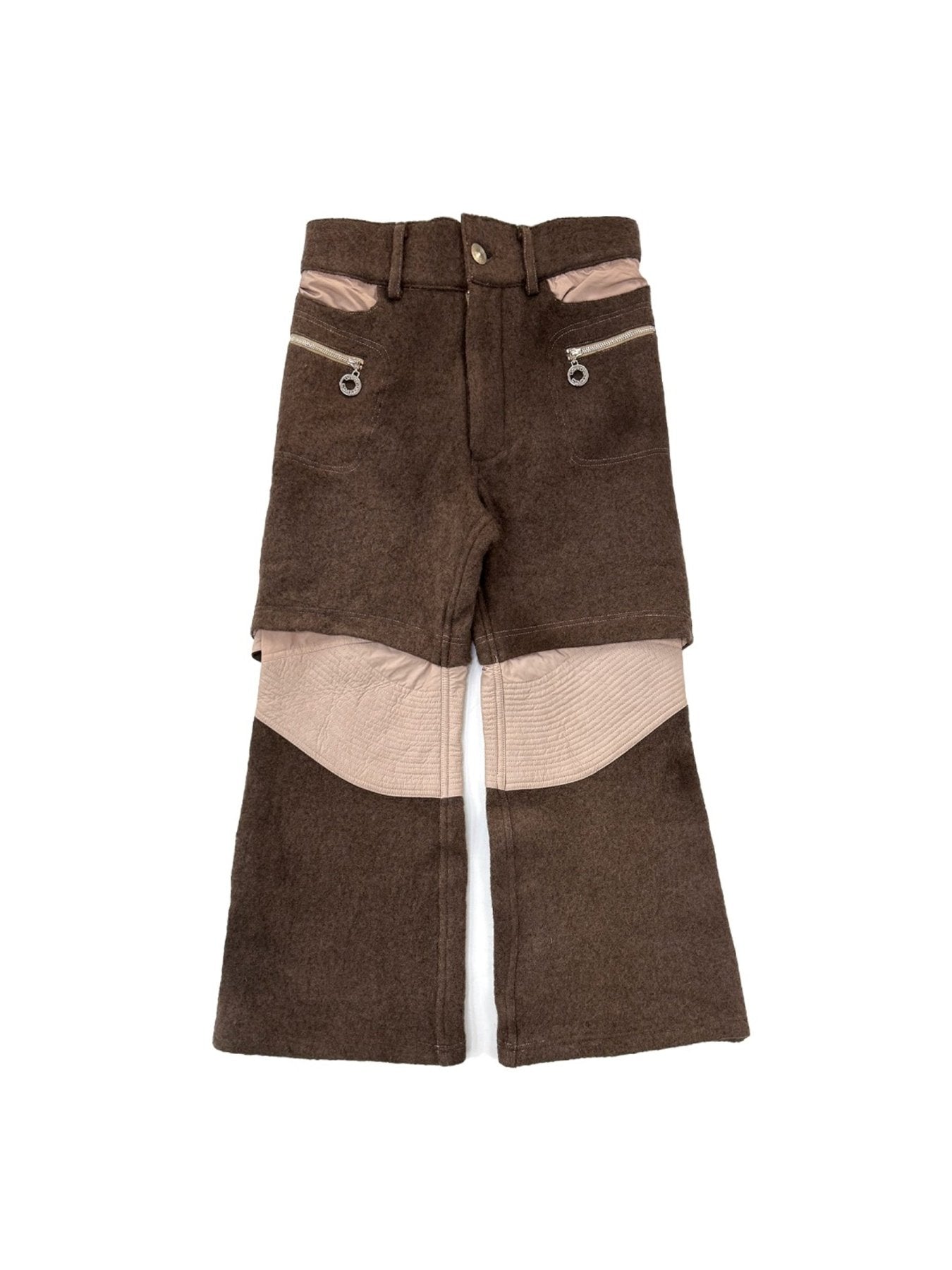 Charlie Constantinou 레이어드 울 나일론 바지 AW25