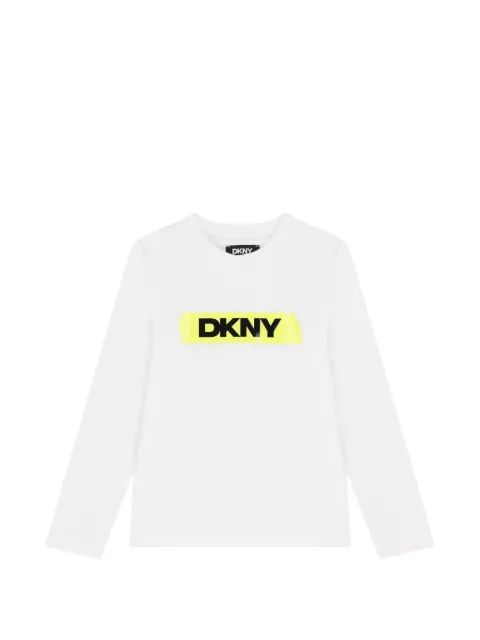 Dkny Kids 미니 미 로고 프린트 긴팔 티셔츠