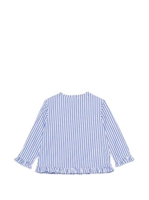 Douuod Kids 스트라이프 프린트 러플 탑