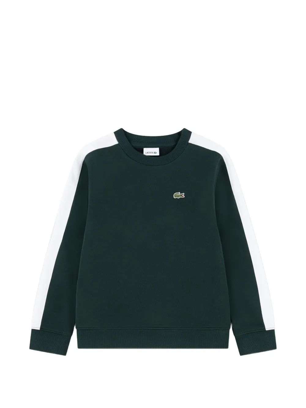 Lacoste Kids 로고 패치 사이드 스트라이프 맨투맨