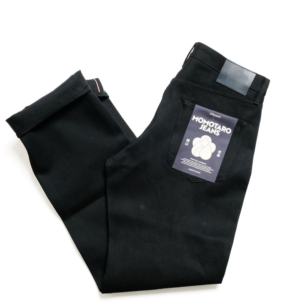 MOMOTARO JEANS 100 스탠다드 스트레이트 14.7온스 블랙 지퍼 플라이 MMJZ1100