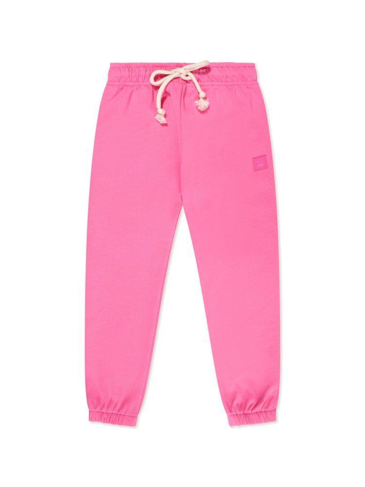 Acne Studios Kids 로고 패치 드로스트링 조거