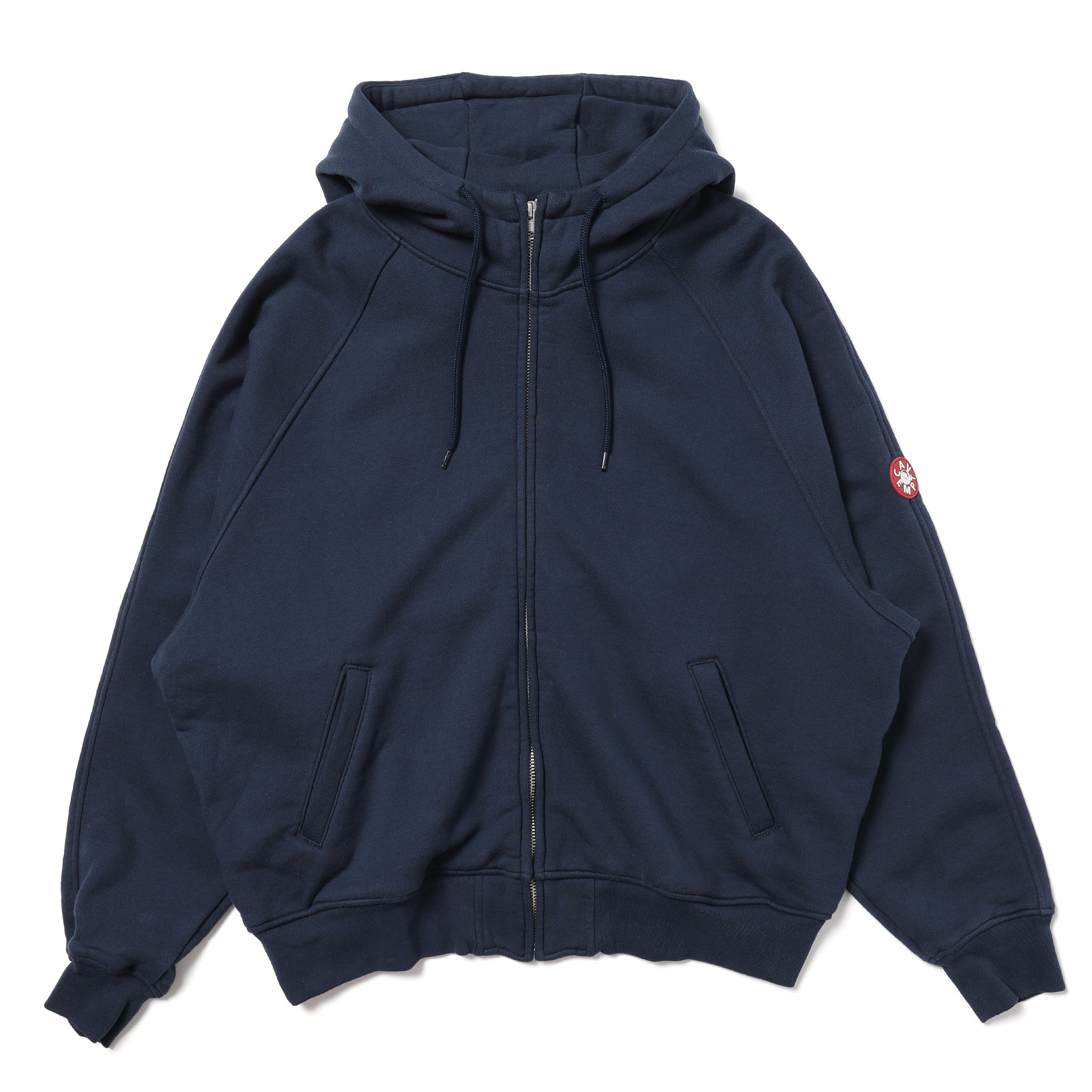 CAV EMPT 솔리드 빅 헤비 집업 후드 네이비
