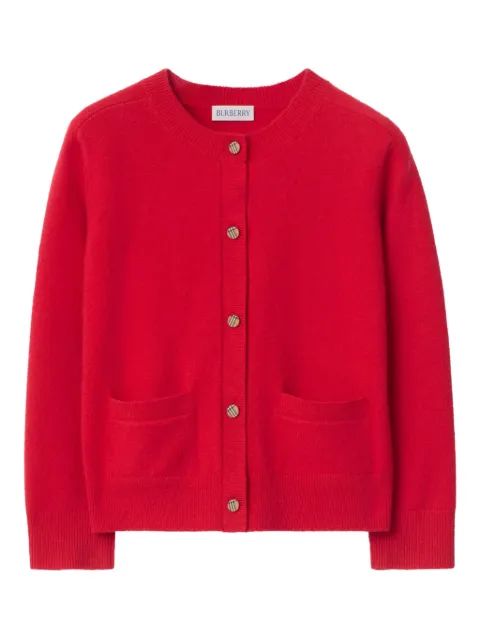 Burberry Kids 하트 엘보 패치 가디건
