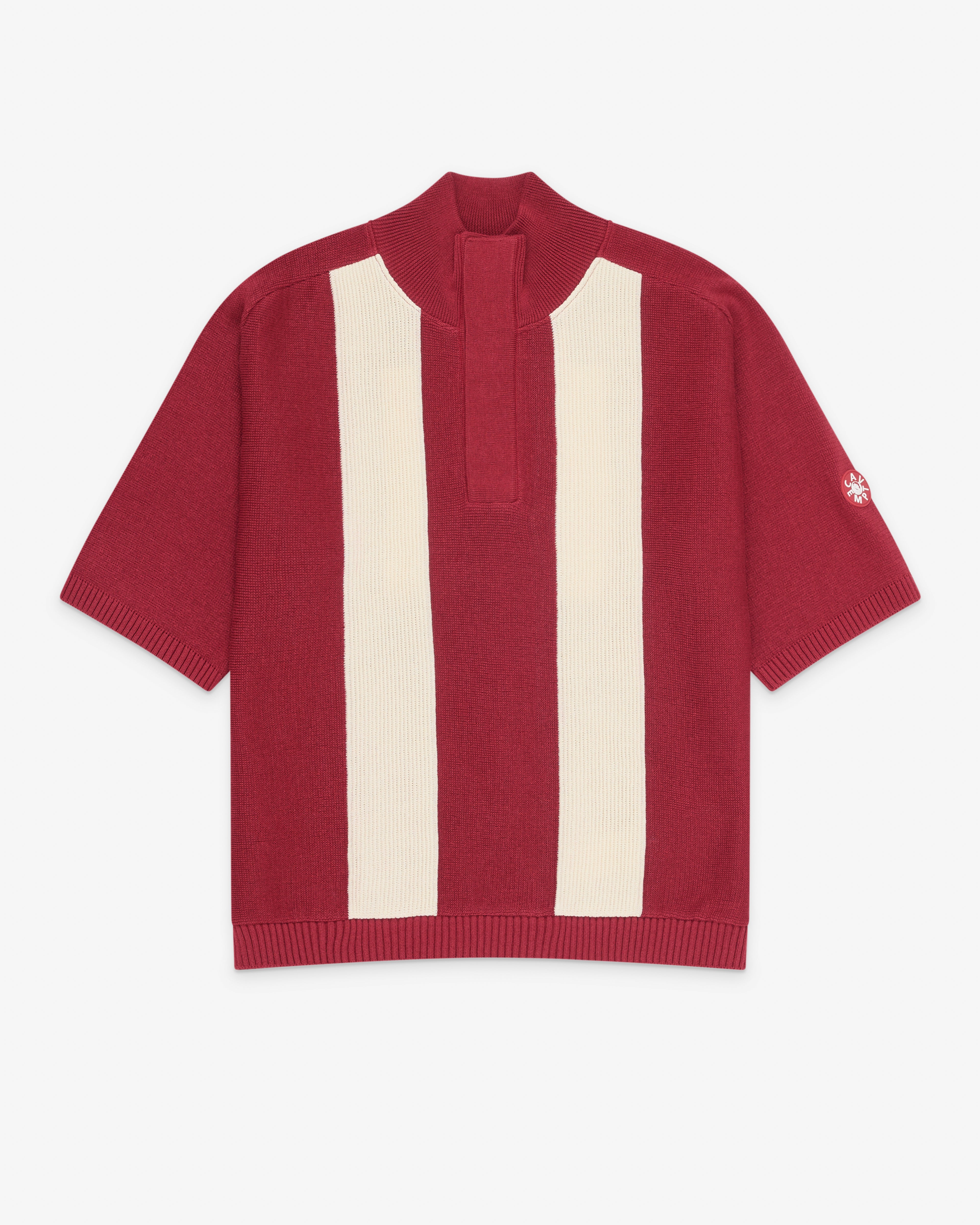 CAV EMPT 남성 하프 버튼 업 니트