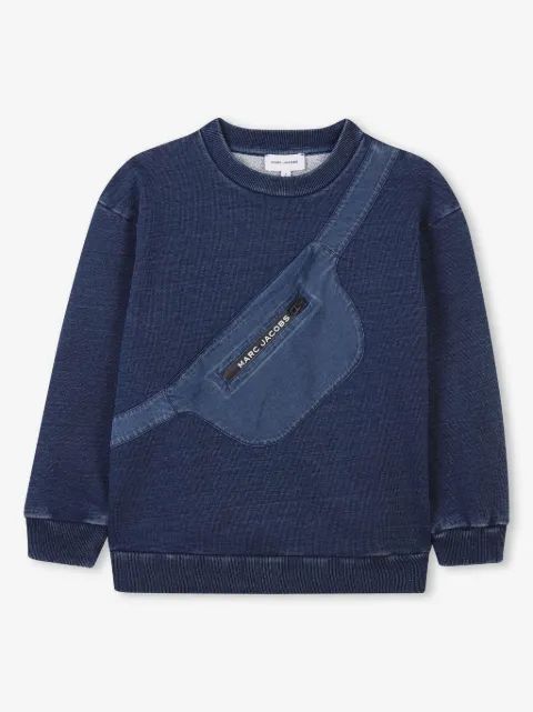 Marc Jacobs Kids 3D 지퍼 포켓 스웨트셔츠