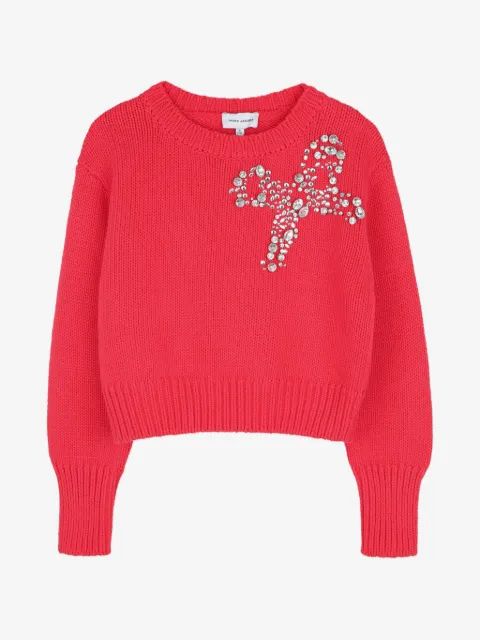 Marc Jacobs Kids 크리스탈 리본 디테일 스웨터