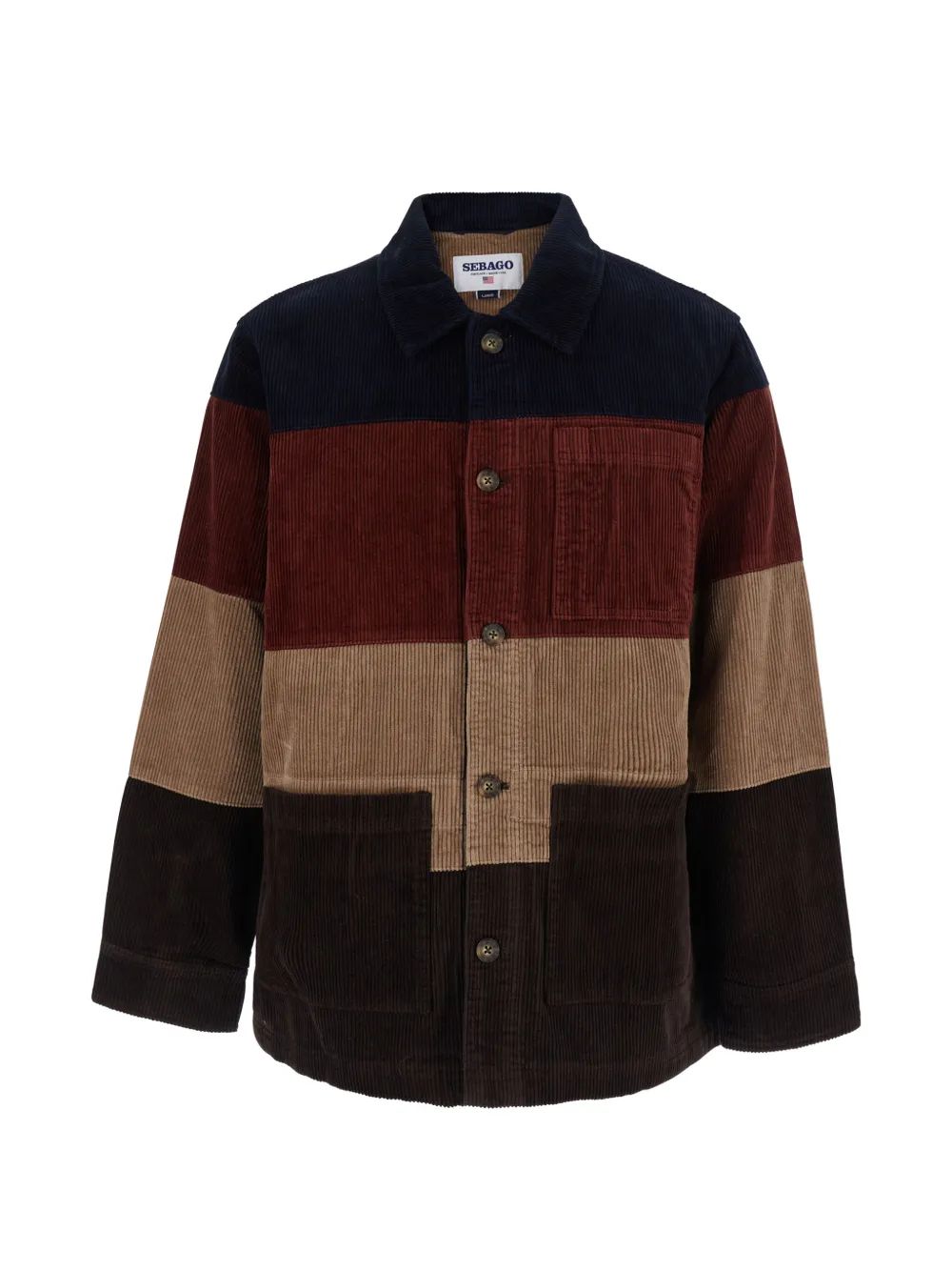 SEBAGO 컬러 블록 롱슬리브 오버셔츠