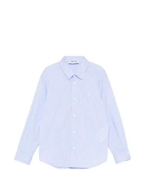DONDUP KIDS 스트라이프 패턴 자수 로고 셔츠