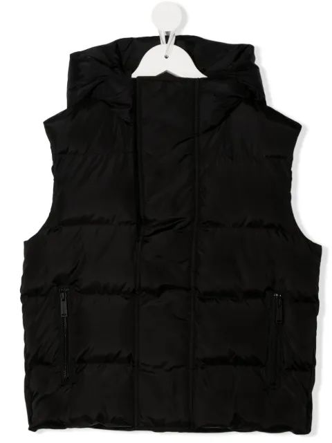 Dsquared 2 kids 후드 로고 패딩 조끼