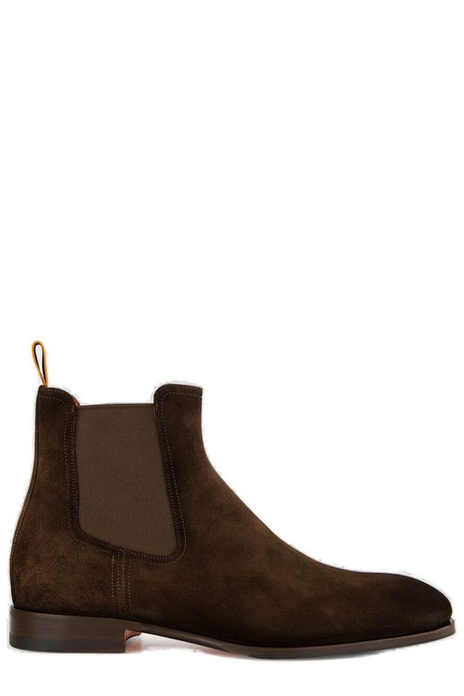 SANTONI 라운드 토 슬립온 부츠