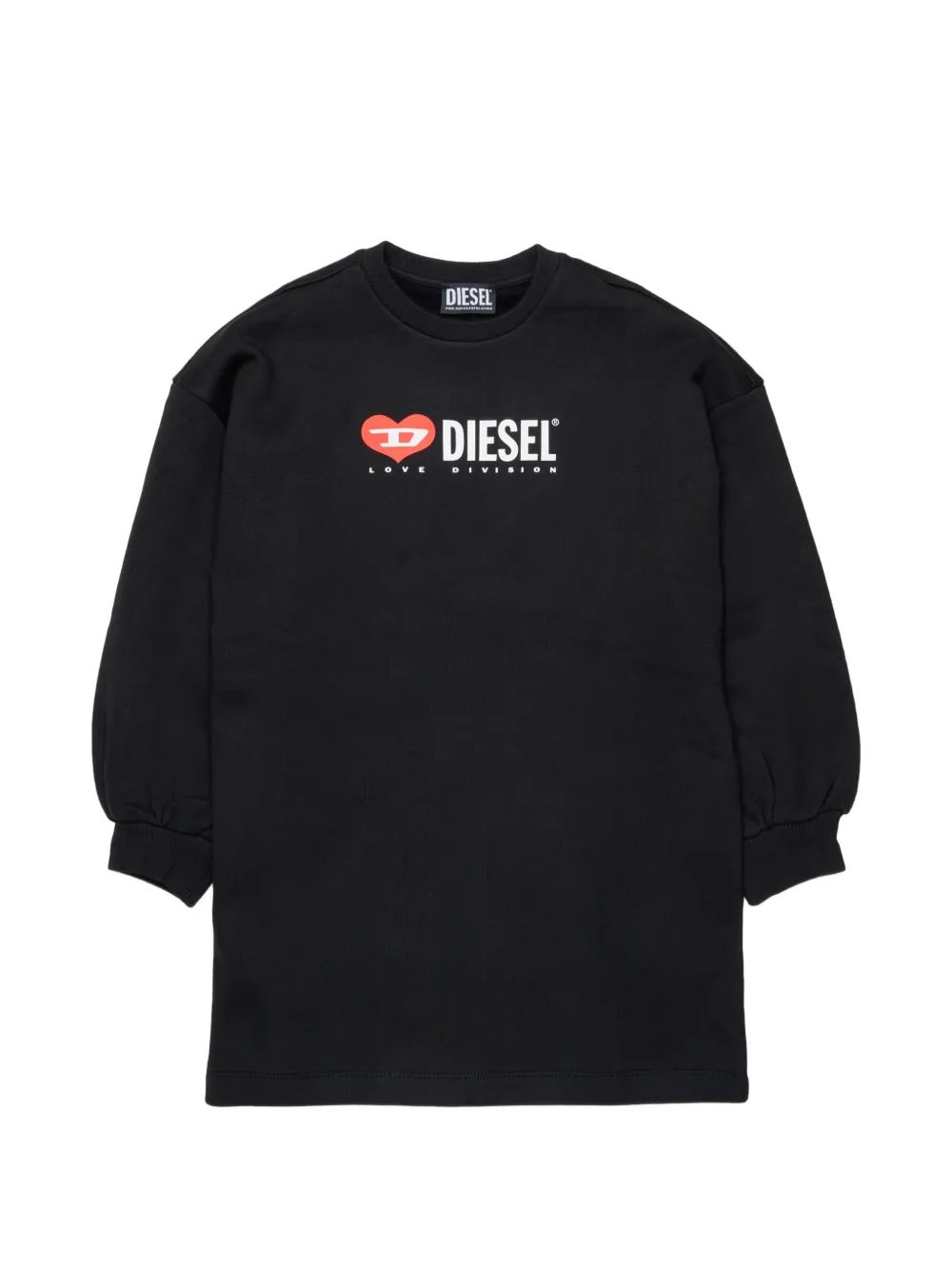 Diesel Kids 로고 프린트 맨투맨 원피스
