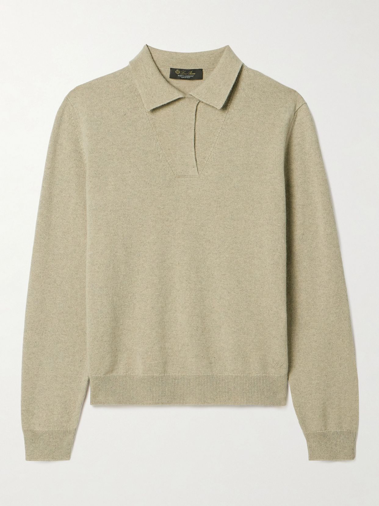 LOROPIANA 캐시미어 폴로 스웨터