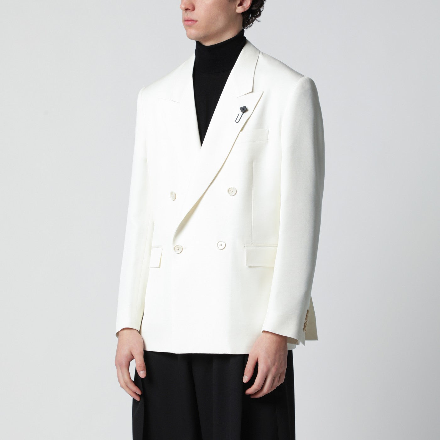 Lardini 비스코스 더블 브레스트 수트