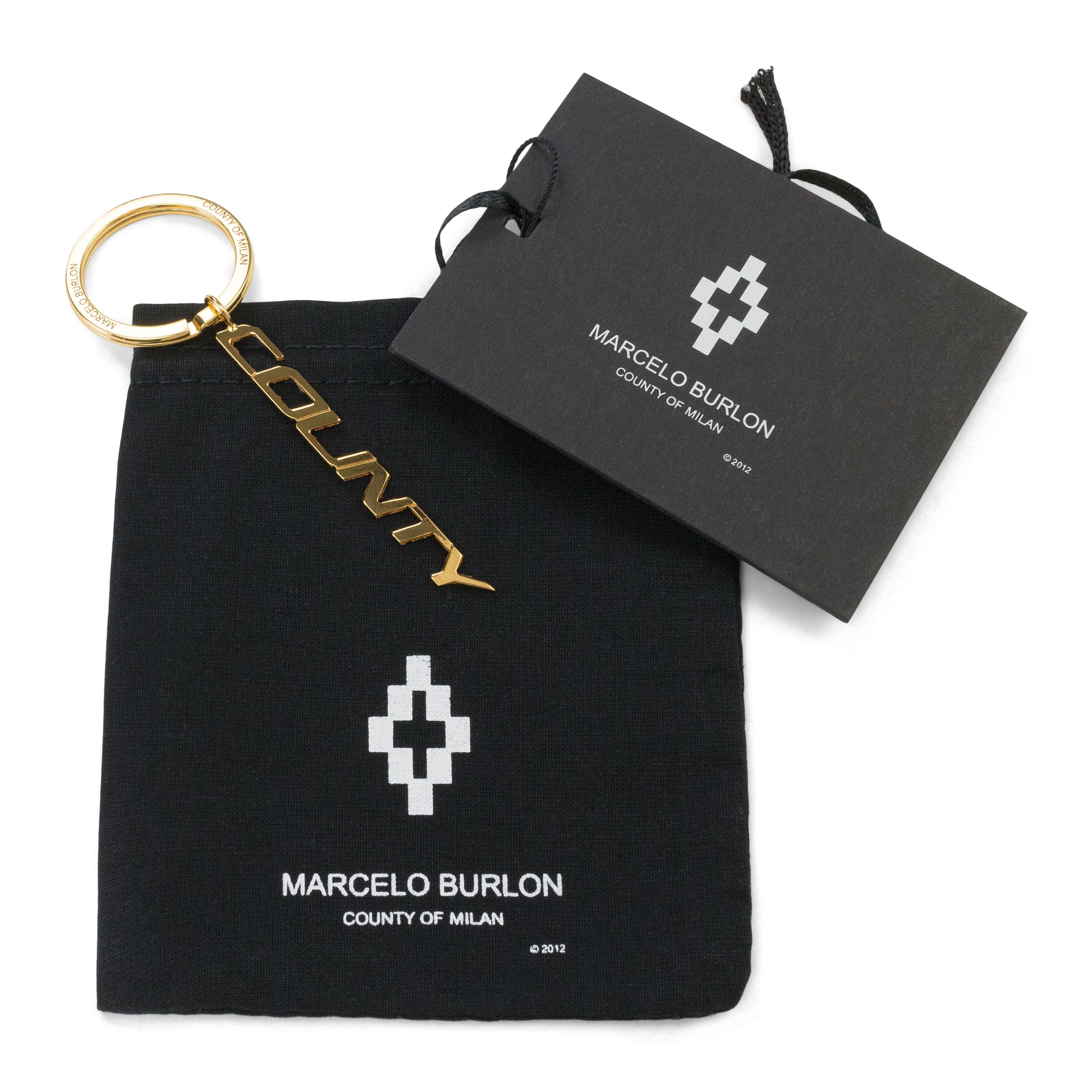 MARCELO BURLON 골드 카운티 키체인