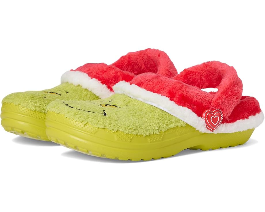 Crocs Kids 그린치 클래식 라이닝 클로그