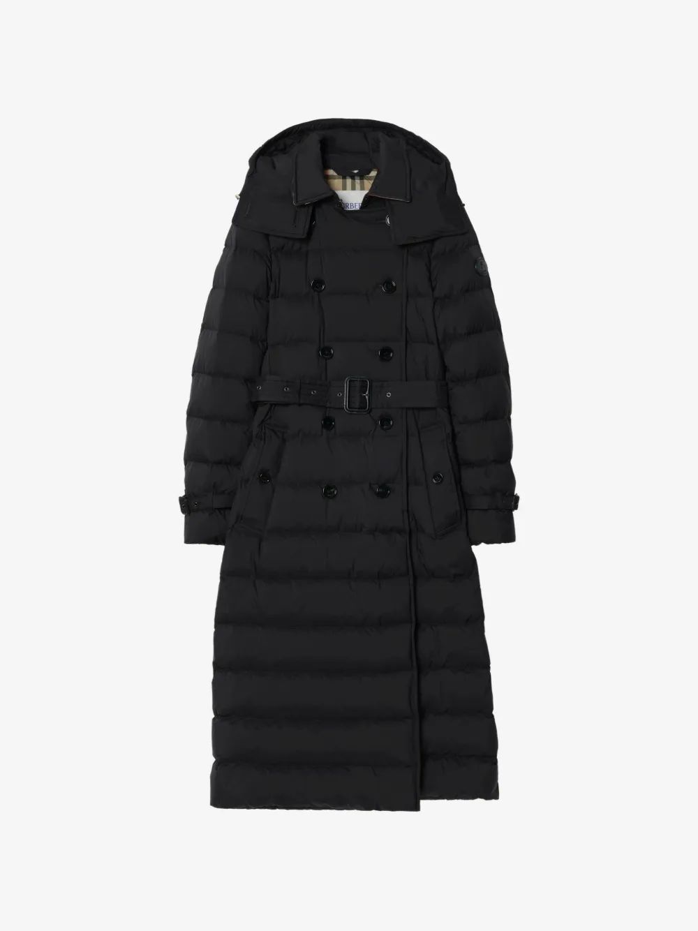 BURBERRY 롱 나일론 오들리 퍼코트
