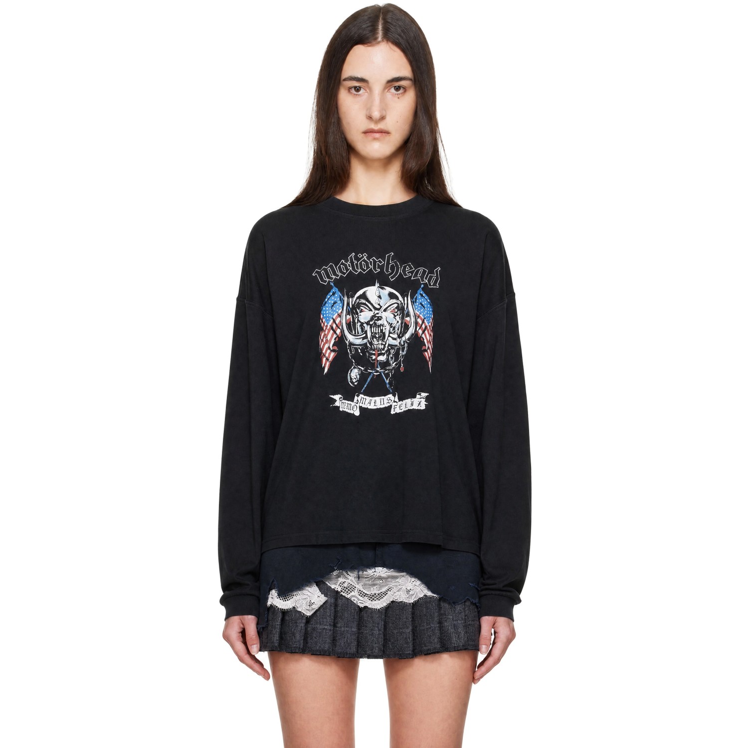 VETEMENTS 모터헤드 에디션 플래그 롱슬리브 티셔츠