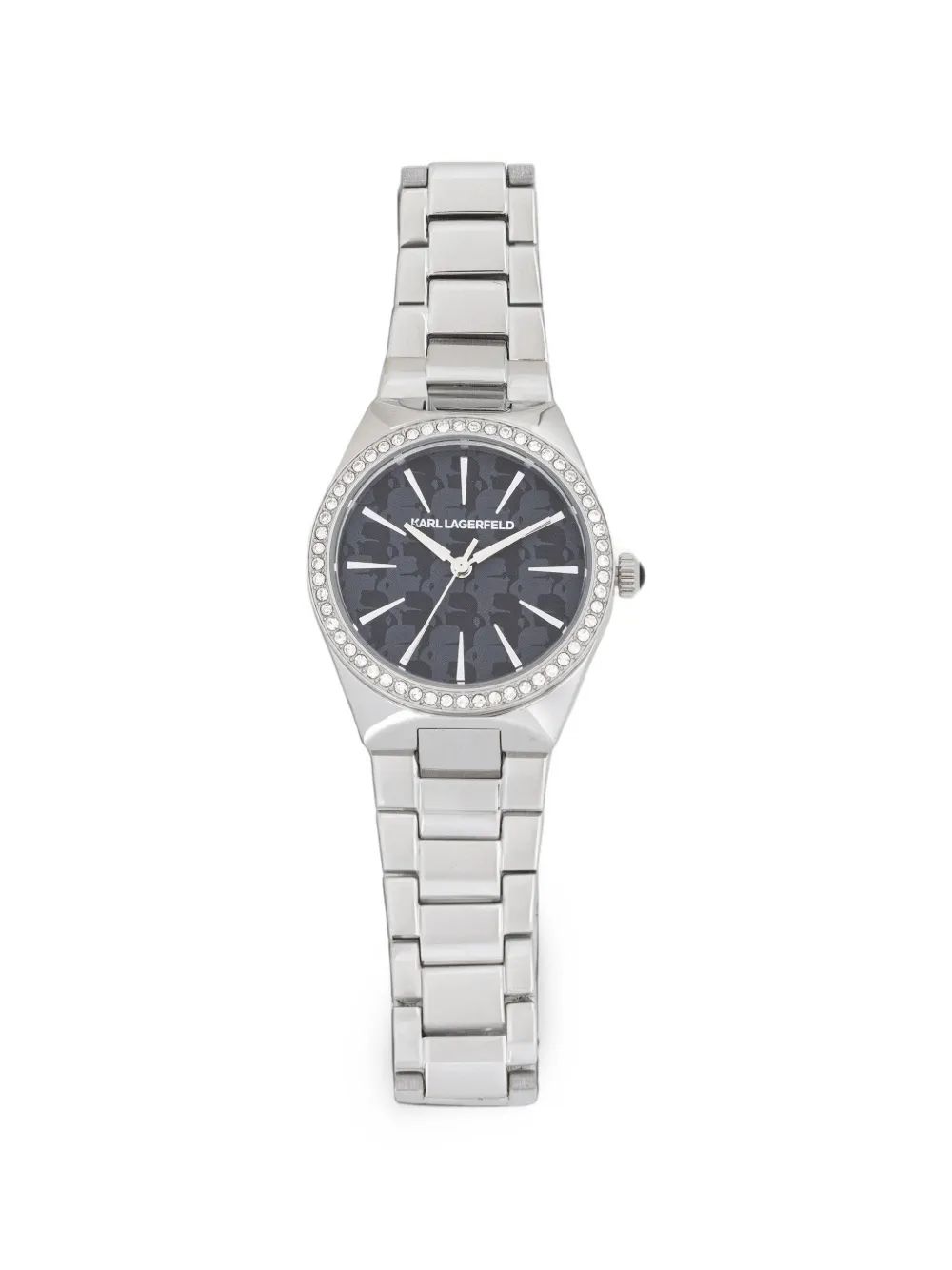 KARL LAGERFELD 크리스탈 장식 모노그램 다이얼 30mm 시계
