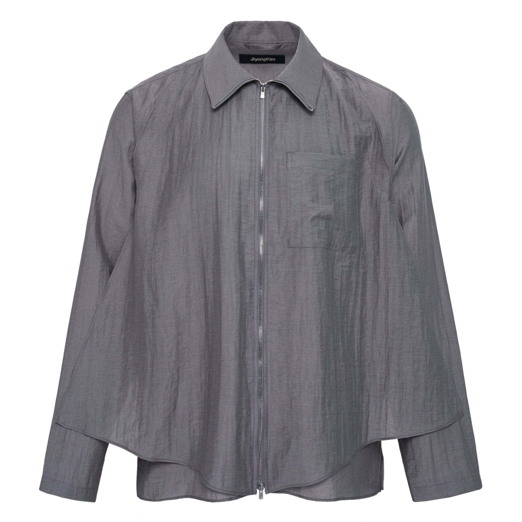 Layered Zip Up Shirt | JIYONGKIM | FETCHING