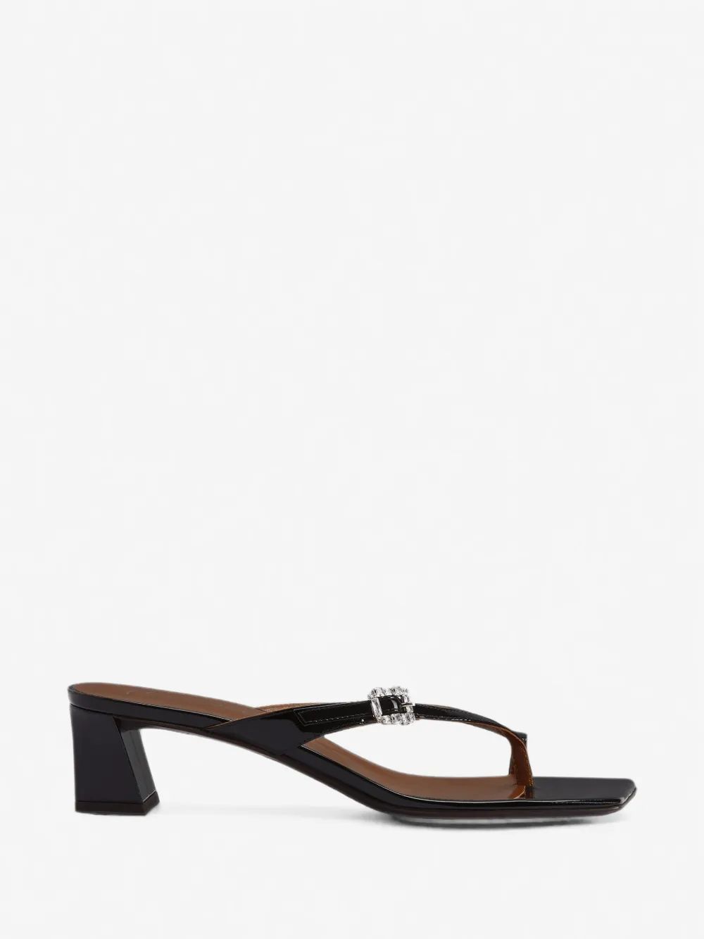 Giuseppe Zanotti 크리스탈 장식 페이턴 레더 뮬
