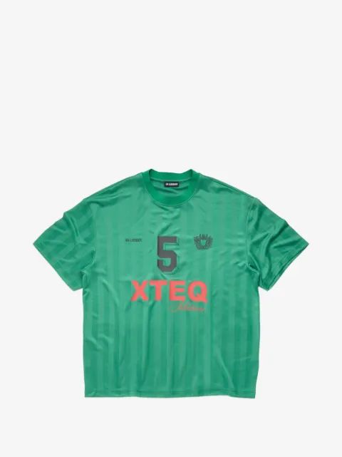 HAN KJOBENHAVN 스트라이프 프린트 로고 티셔츠