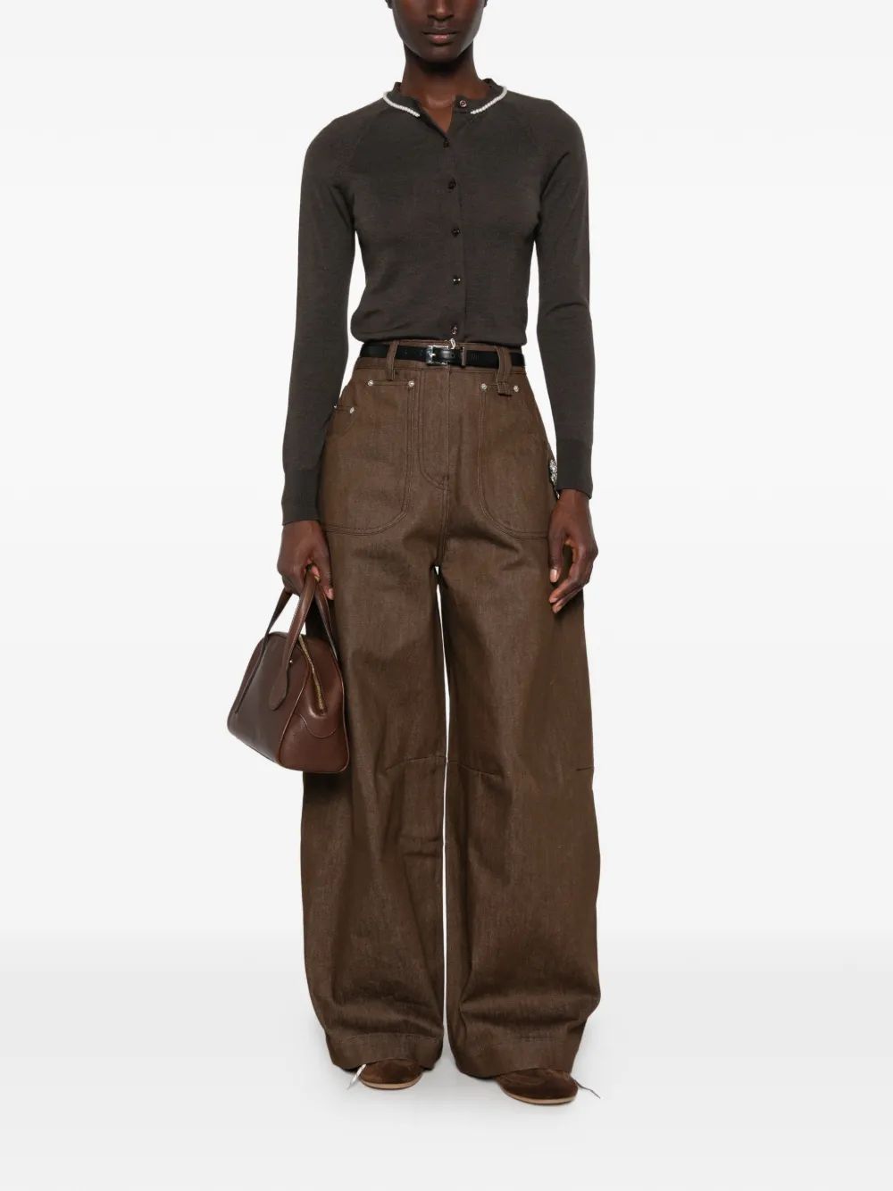 Simone Rocha 진주 장식 가디건