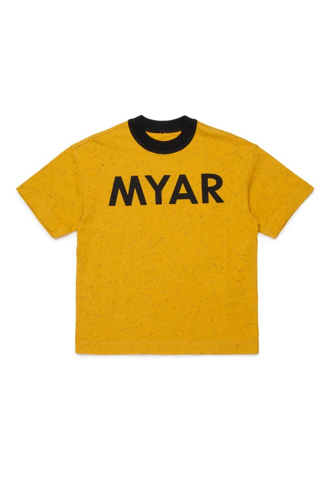 MYAR KIDS  로고 프린트 크루넥 티셔츠
