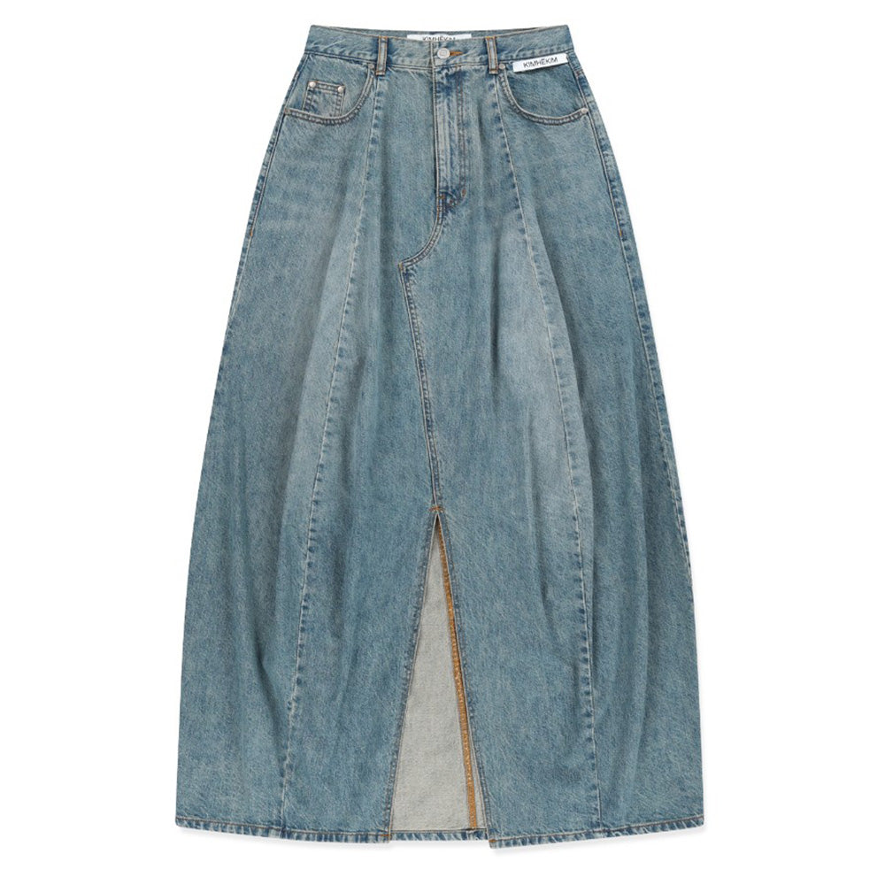 KIMHĒKIM 줄리아 벌룬 데님 스커트