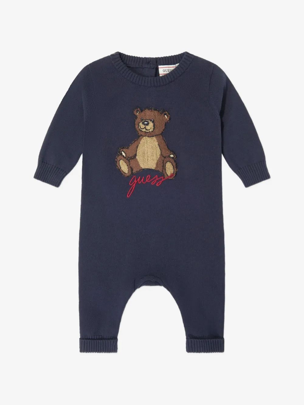 guess kids 곰 패치 니트 롬퍼