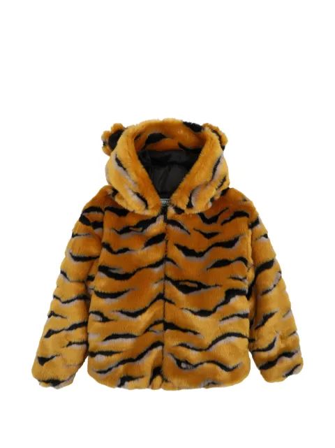 Kenzo Kids 호랑이 무늬 인조 모피 후드티
