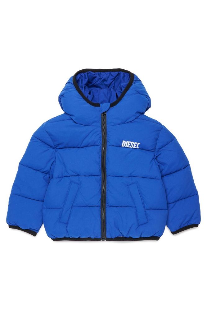 Diesel Kids 제코프 로고 후드 자켓