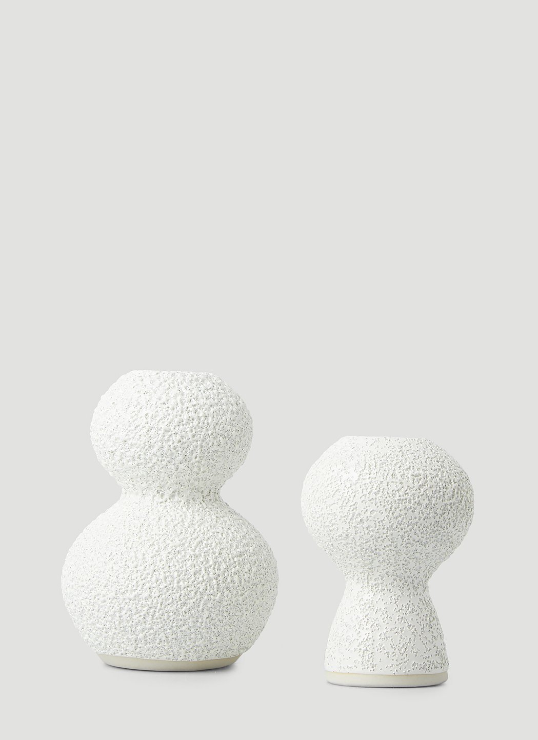 Marloe Marloe Set of Two Lava & Bone Candlestick Holders