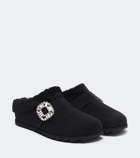 ROGER VIVIER 슬라이디 비브 스웨이드 뮬