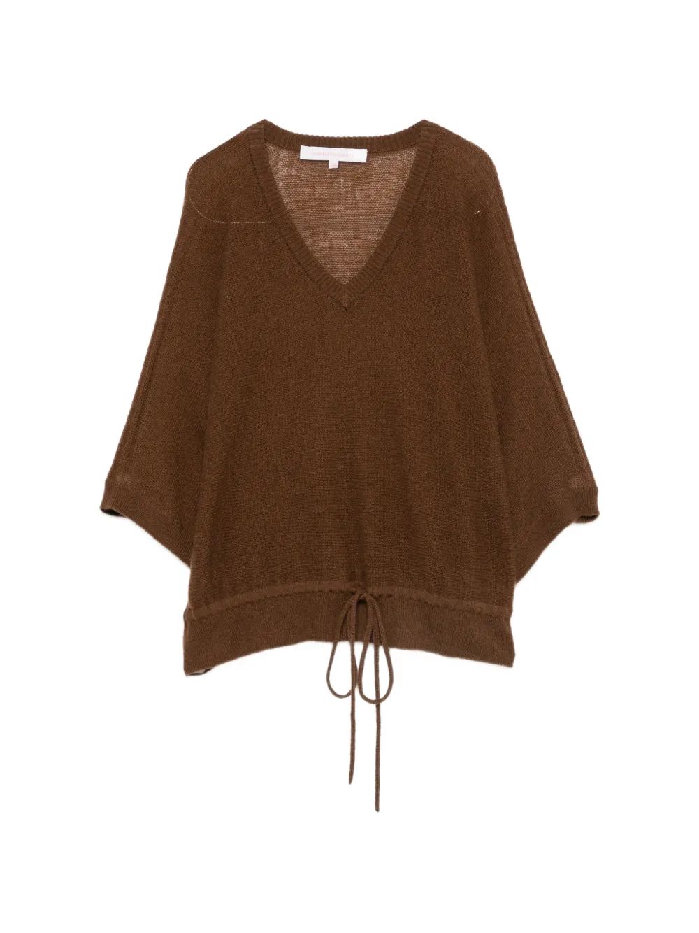 ABSOLUT CASHMERE 자나 드로스트링 허리 V넥 스웨터