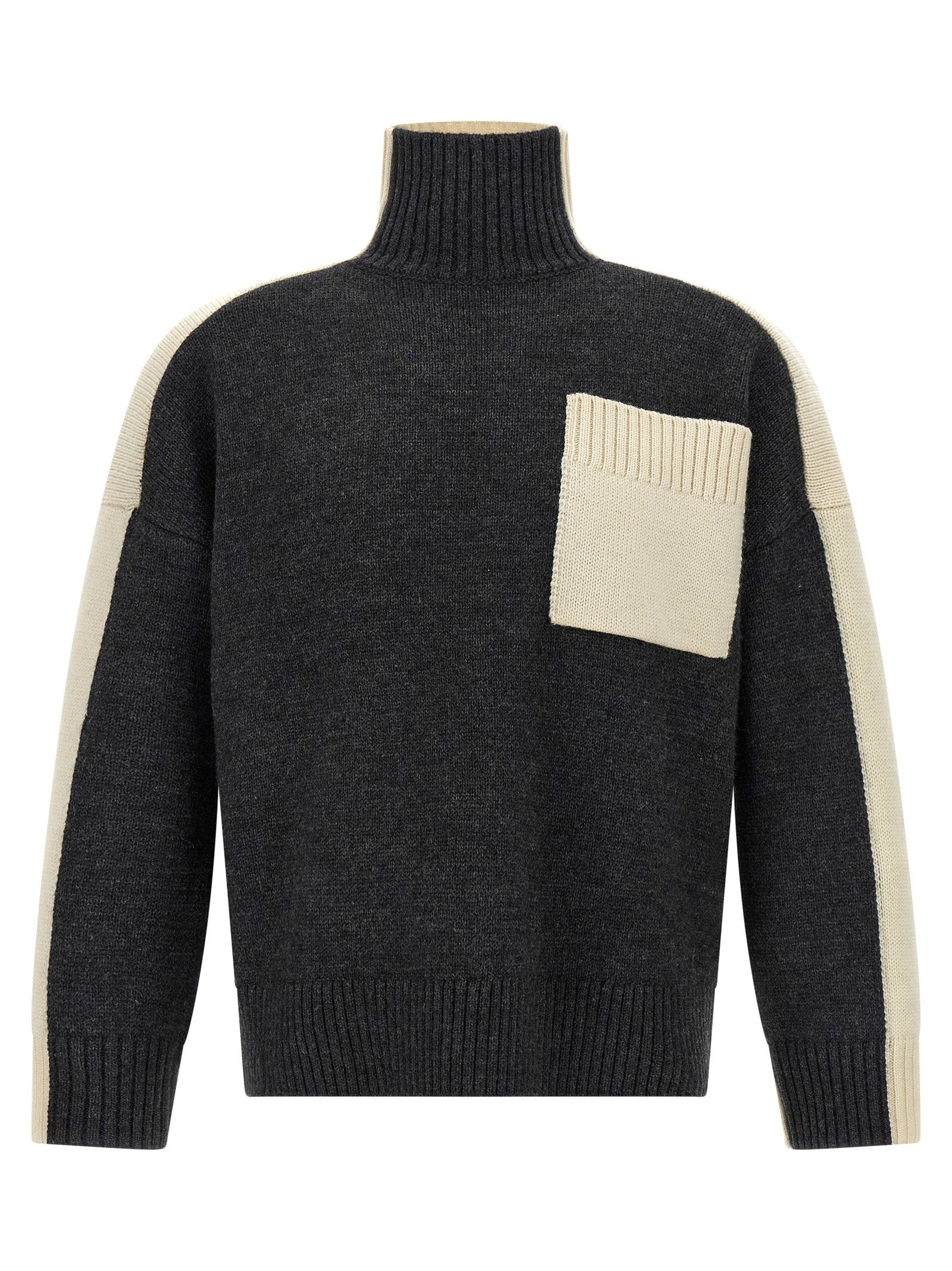 JW ANDERSON 투톤 울 혼합 스웨터