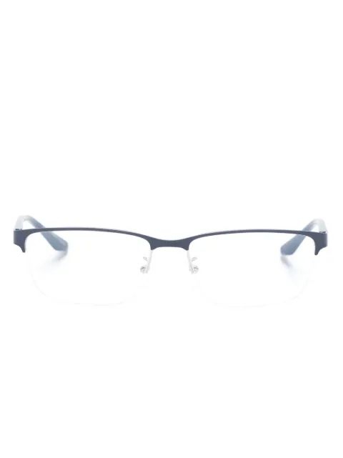 EMPORIO ARMANI logo-plaque half-rim glasses
