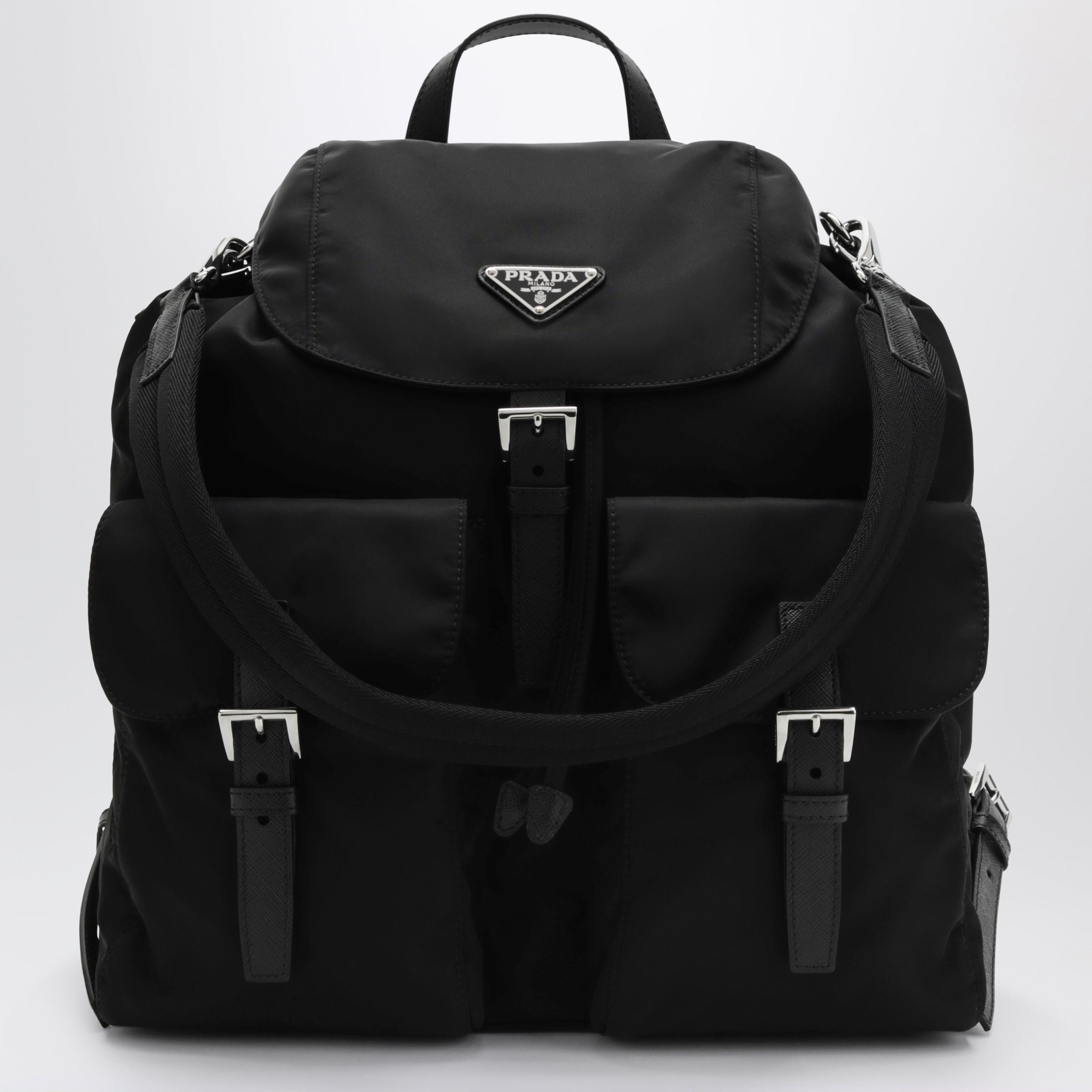 PRADA 대형 블랙 리나일론 백팩