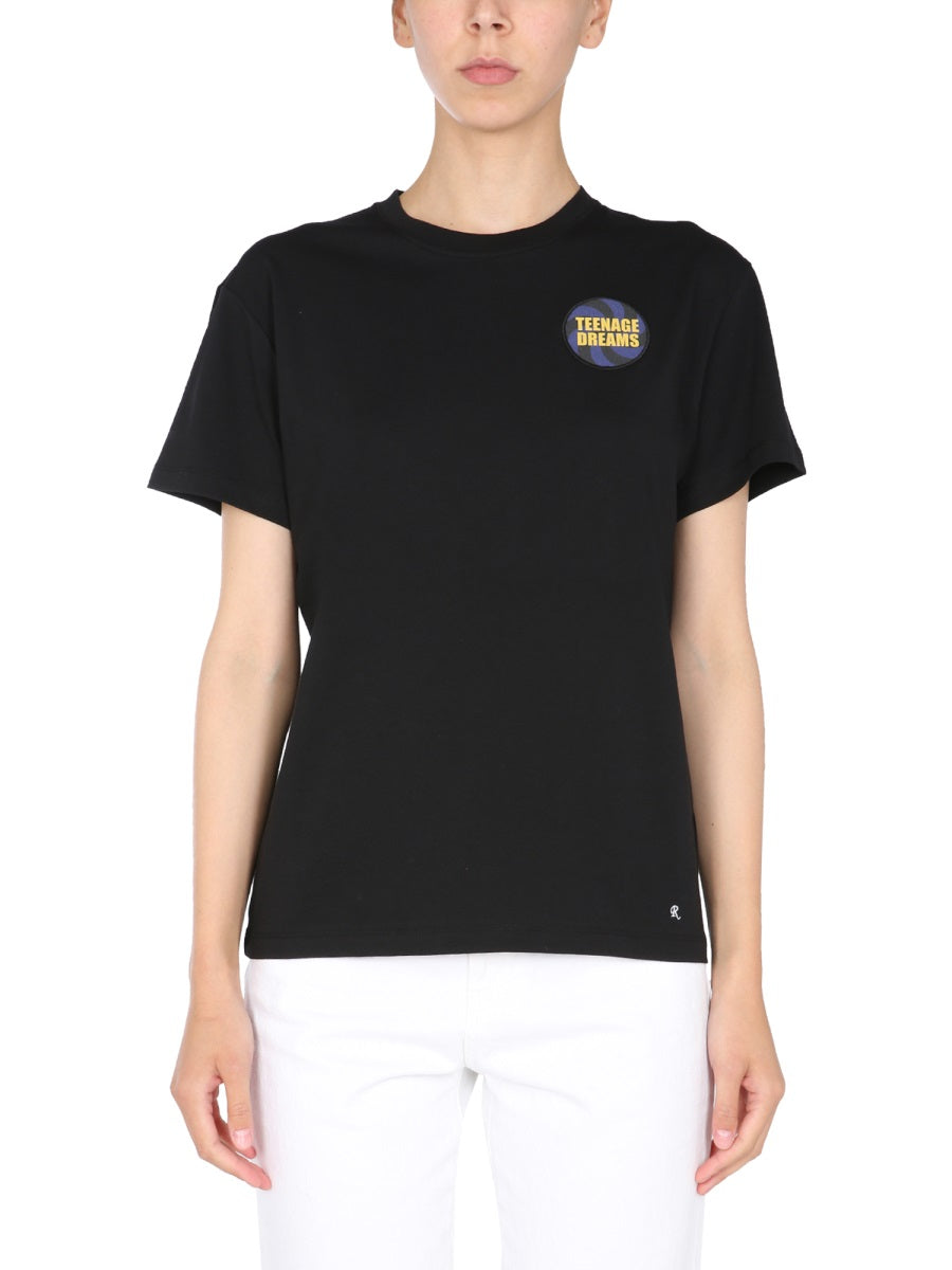 RAF SIMONS 크루 넥 티셔츠