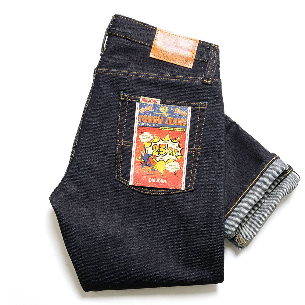 BIG JOHN 타프 진 컬렉션 M106G 슬림 테이퍼드 23oz 셀비지 데님 M106G000B