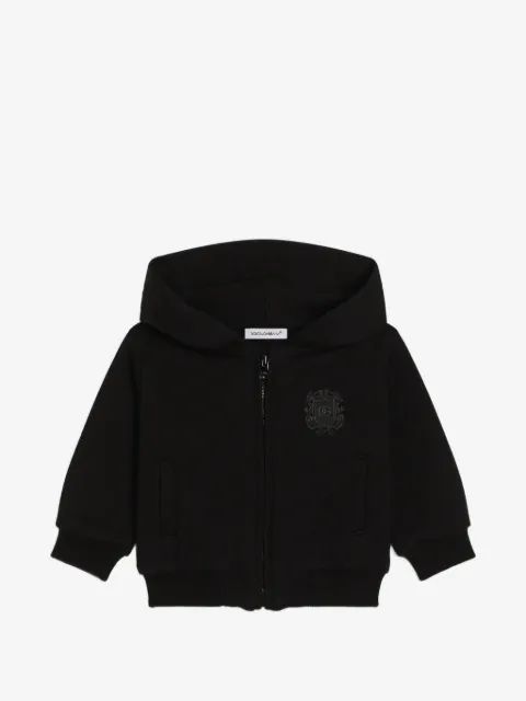 Dolce & Gabbana Kids 코튼 후드 스웨트셔츠 패치