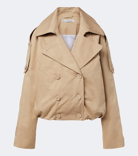 Acne Studios 크롭 코튼 트윌 트렌치코트