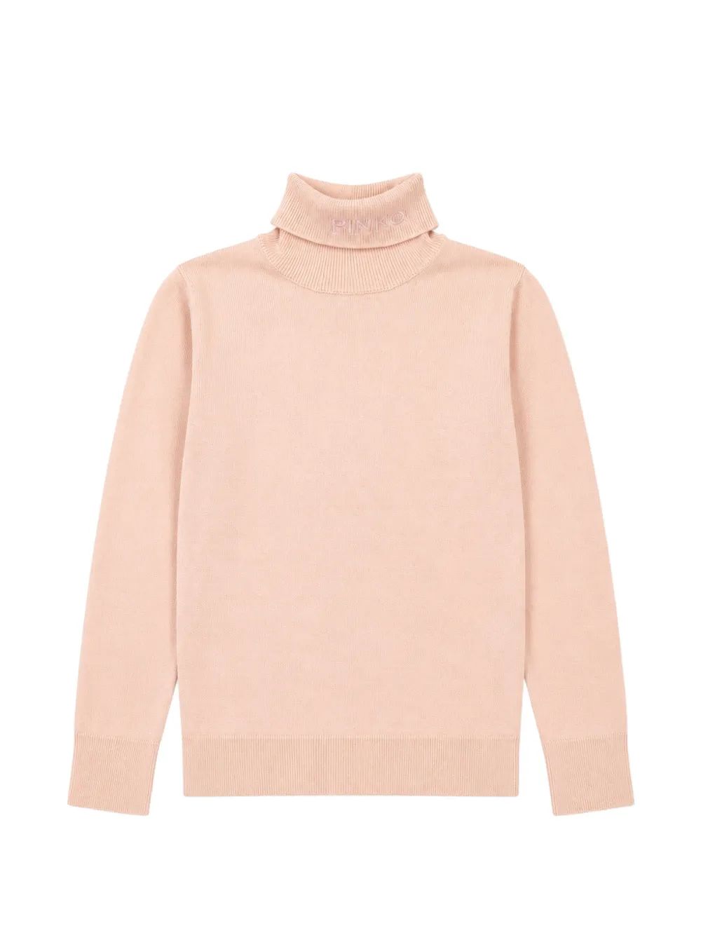 Pinko Kids 로고 자수 롤넥 스웨터