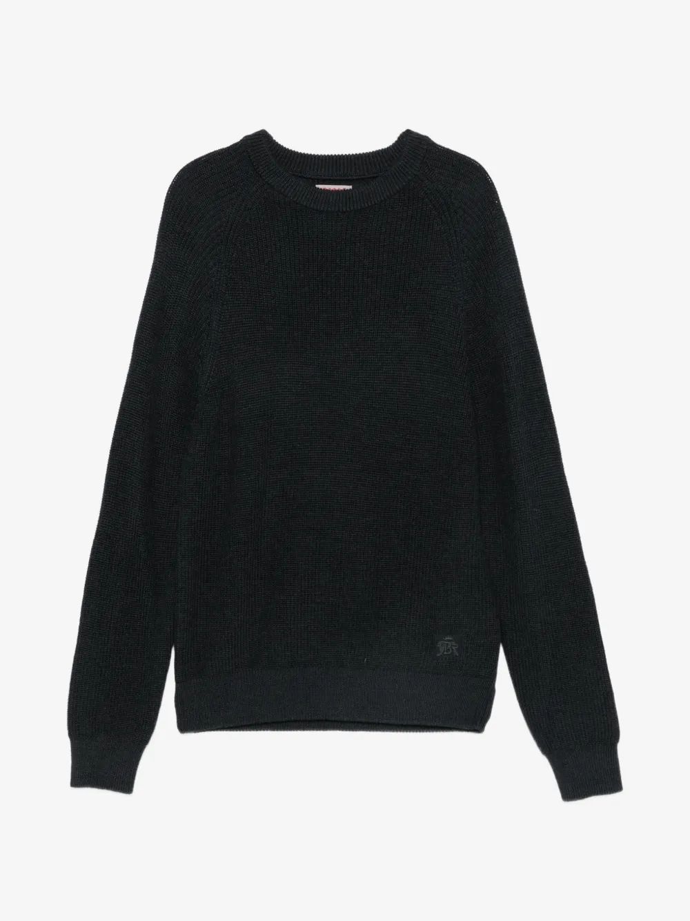 Baracuta 리브드 니트 래글런 슬리브 스웨터