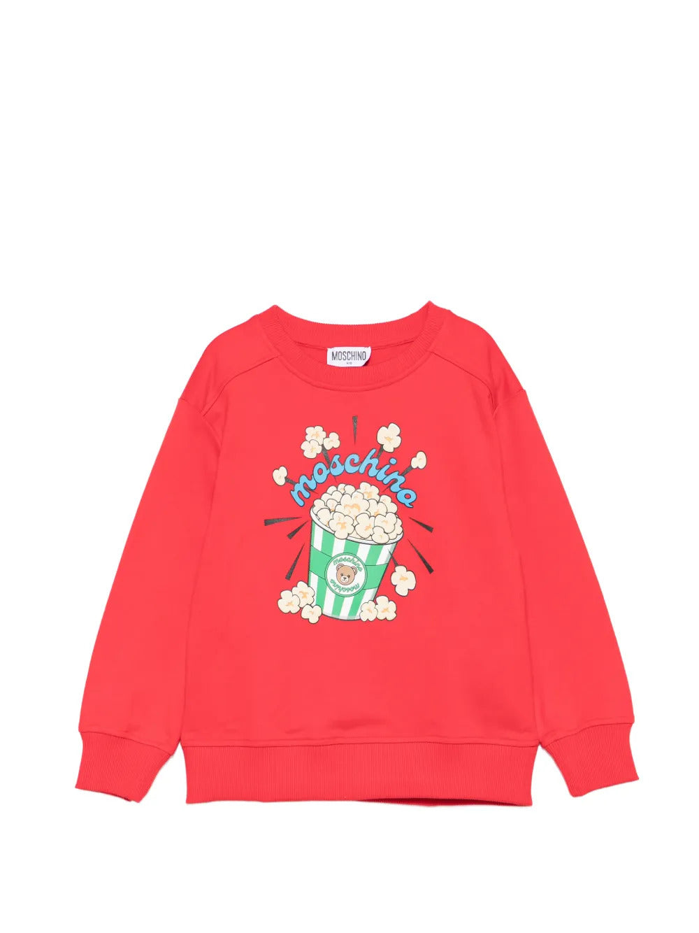 Moschino Kids 남아 코튼 크루넥 맨투맨 로고 프린트